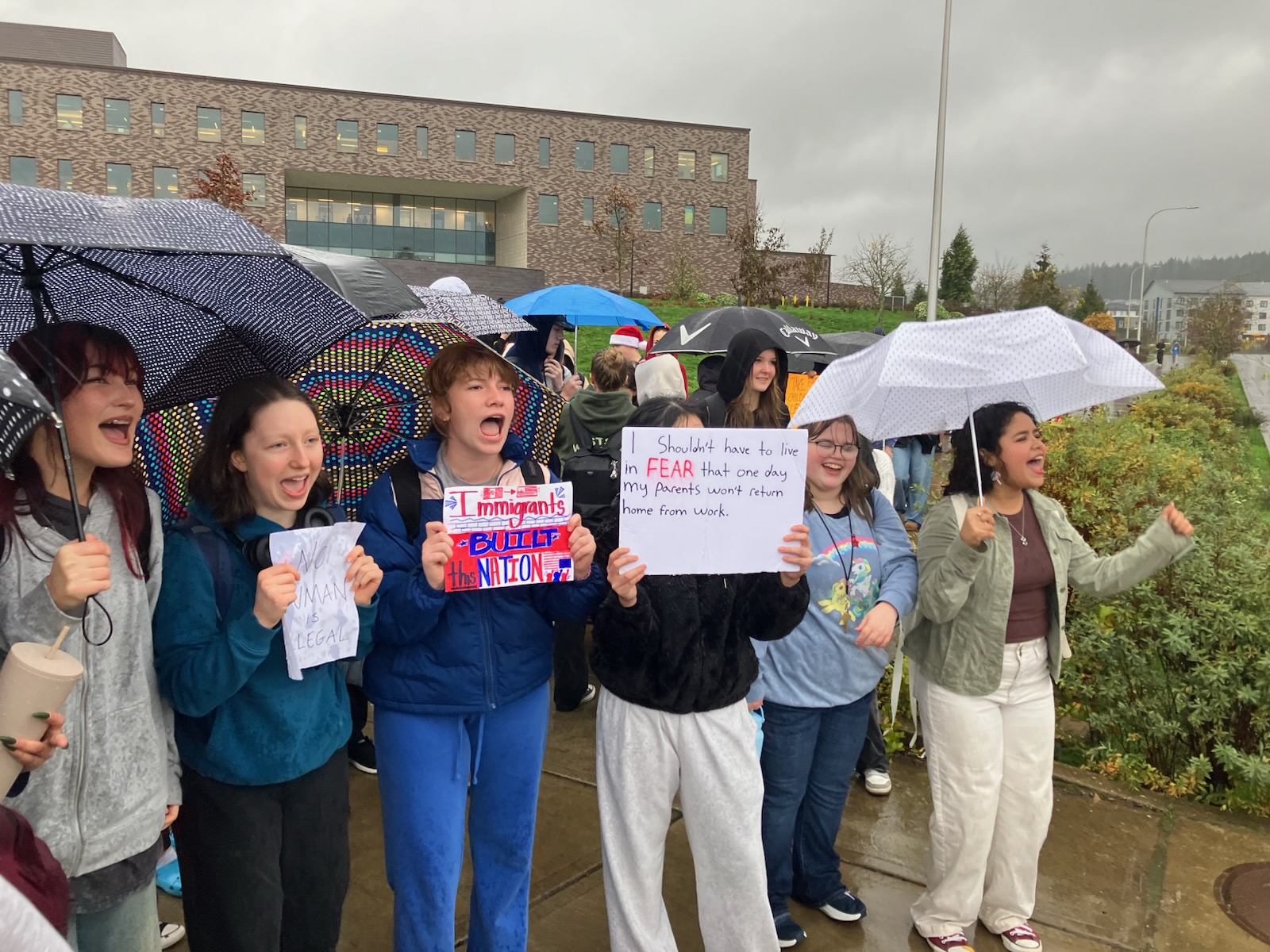 Students in Beaverton high schools walk out to protest ICE tactics